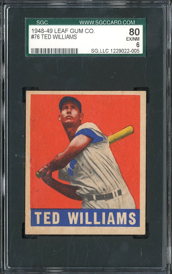 1948 Leaf #76 Ted Williams SGC EX-MT 6