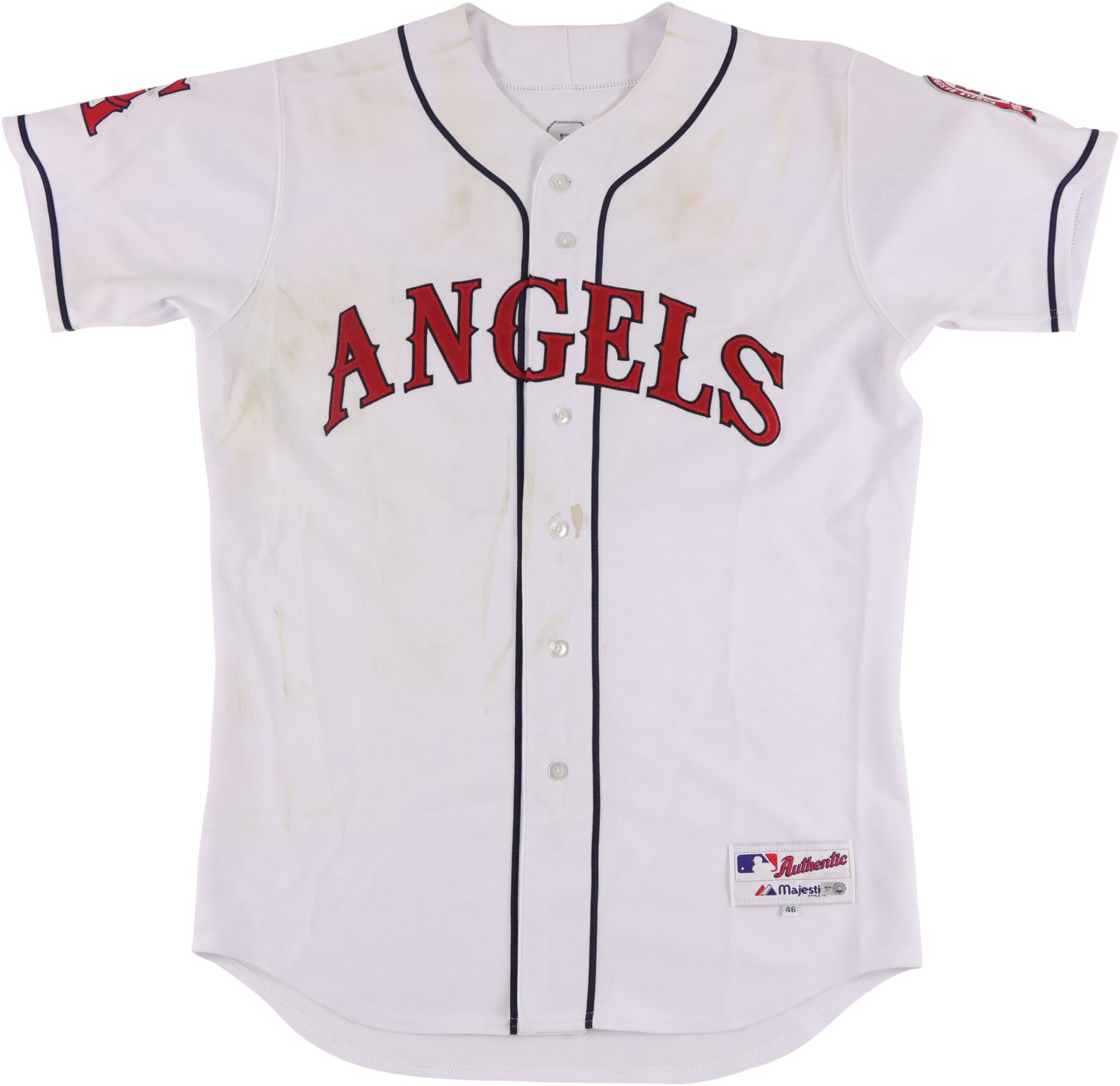 MIKE TROUT  Anaheim Angels 2012 Home Majestic Throwback Baseball Jersey