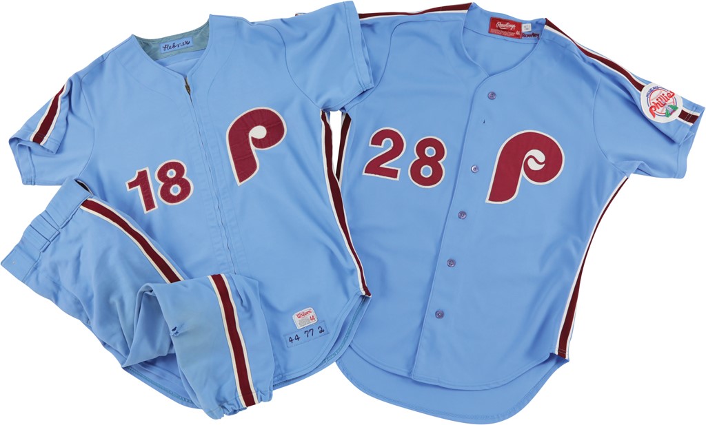 2015 Philadelphia Phillies Blank Game Issued Grey Jersey Memorial Day 48 217