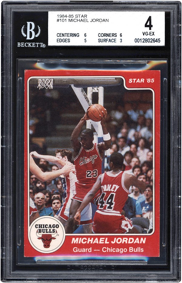 1984-85 Star Basketball #101 Michael Jordan Rookie BGS VG-EX 4