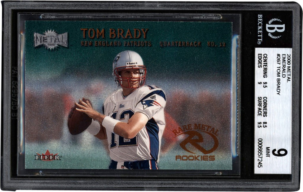 2000 Metal Emerald #267 Tom Brady Rookie BGS MINT 9