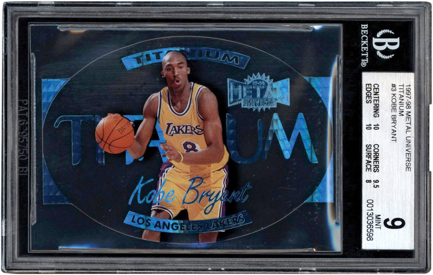 1997-98 Metal Universe Titanium #3 Kobe Bryant BGS MINT 9