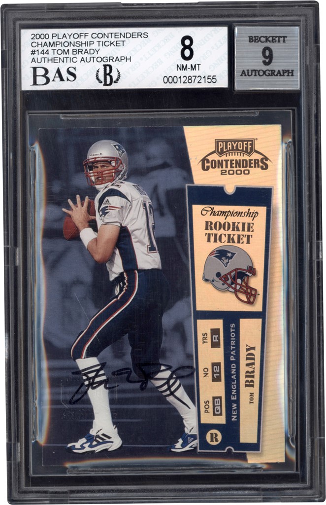 2000 Playoff Contenders Championship Ticket #144 Tom Brady Rookie Autograph 59/100 BGS NM-MT 8 - 9 Auto
