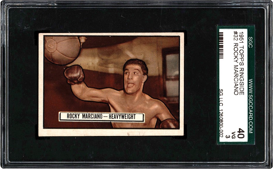 1951 Topps Ringside Boxing #32 Rocky Marciano Rookie Card SGC VG 3