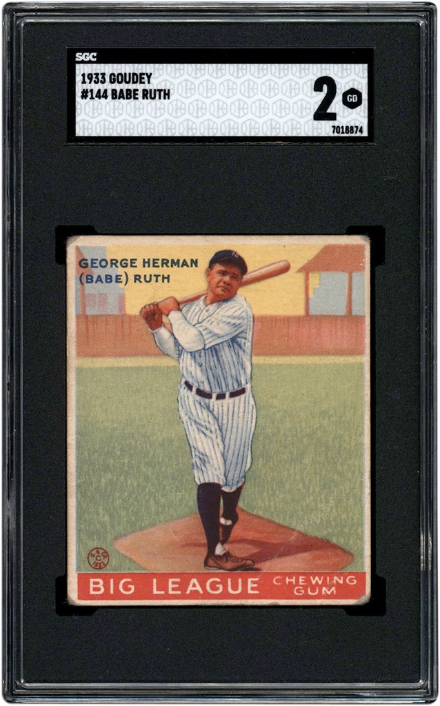 1933 Goudey Baseball #144 Babe Ruth SGC GD 2