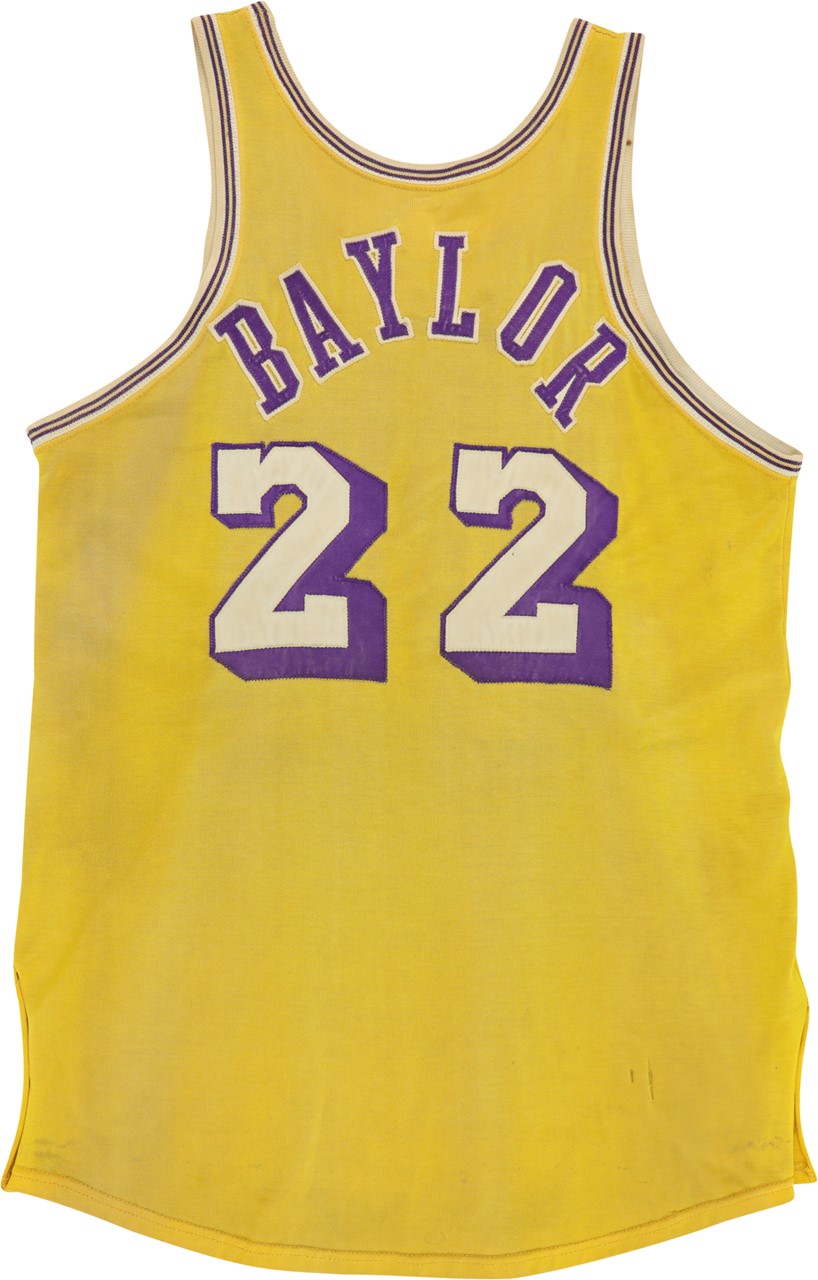 Lot Detail - 1960s Elgin Baylor Los Angeles Lakers Game-Used Home Jersey  Sports Investors LOA