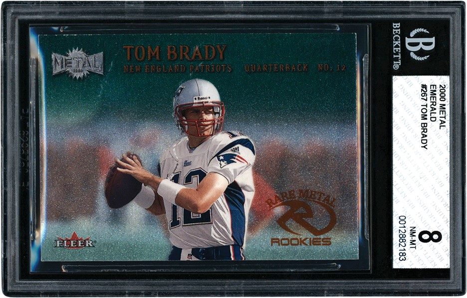 2000 Metal Emerald #267 Tom Brady Rookie BGS NM-MT 8