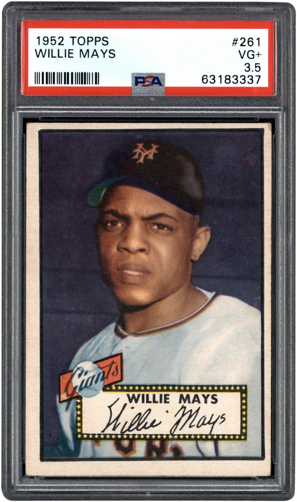 1952 Topps Baseball #261 Willie Mays Card PSA VG+ 3.5