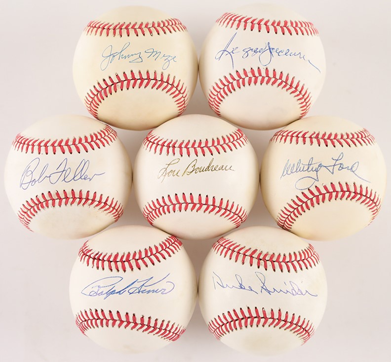 Baseball Autographs - 23 Different MLB Single-Signed Hall of Fame Baseballs