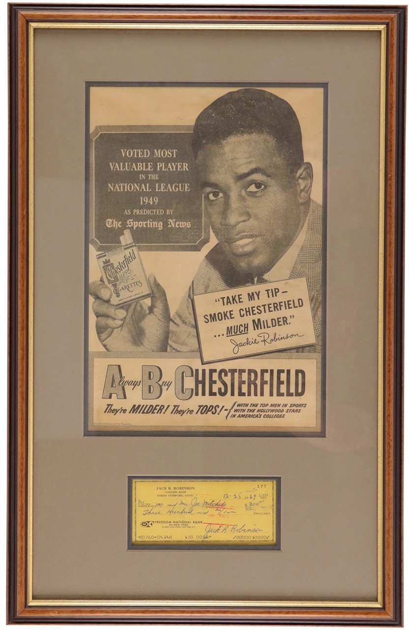 - 1969 Jackie Robinson Signed Personal Check (PSA)