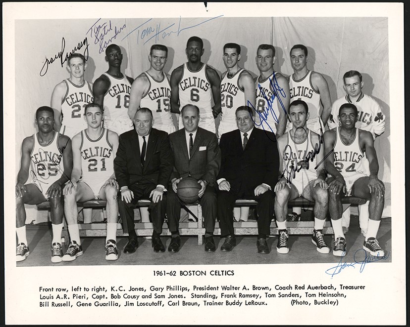 - 1961-62 Boston Celtics Vintage Team-Signed Photo