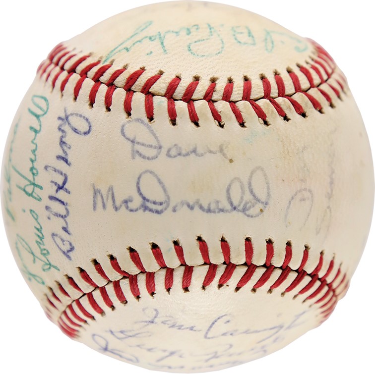 - 1965 Greensboro Yankees Team-Signed Ball with Bobby Murcer
