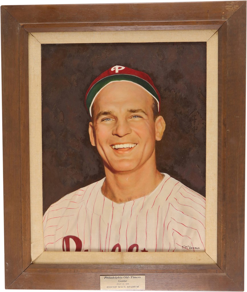 Baseball Memorabilia - Andy Seminick Original Oil Painting by Sports Artist Tommy McDonald