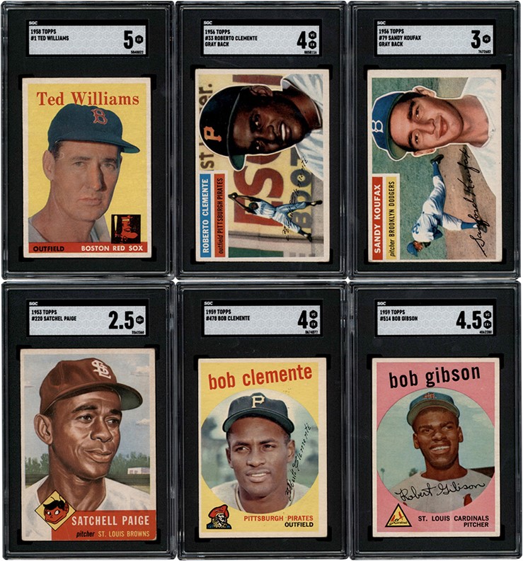 - 1952-1960 Topps, Bowman, & Fleer HOFers & Star Baseball Card Collection (19) All SGC