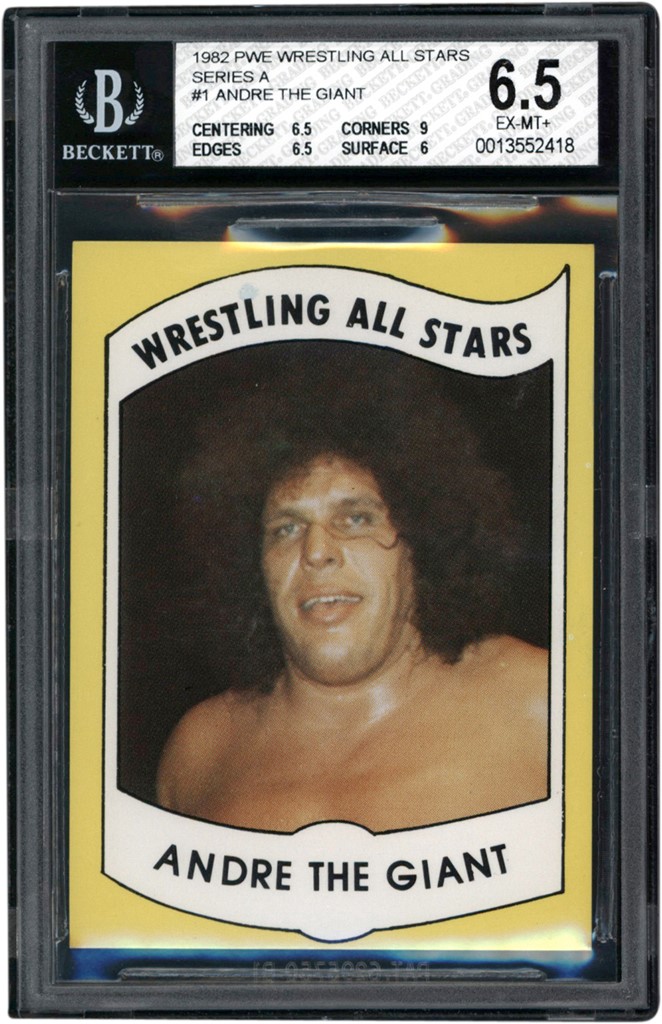 - 1982 PWE Wrestling All Stars Series A #1 Andre The Giant Wrestling All Stars (Beckett EX-MT+6.5)