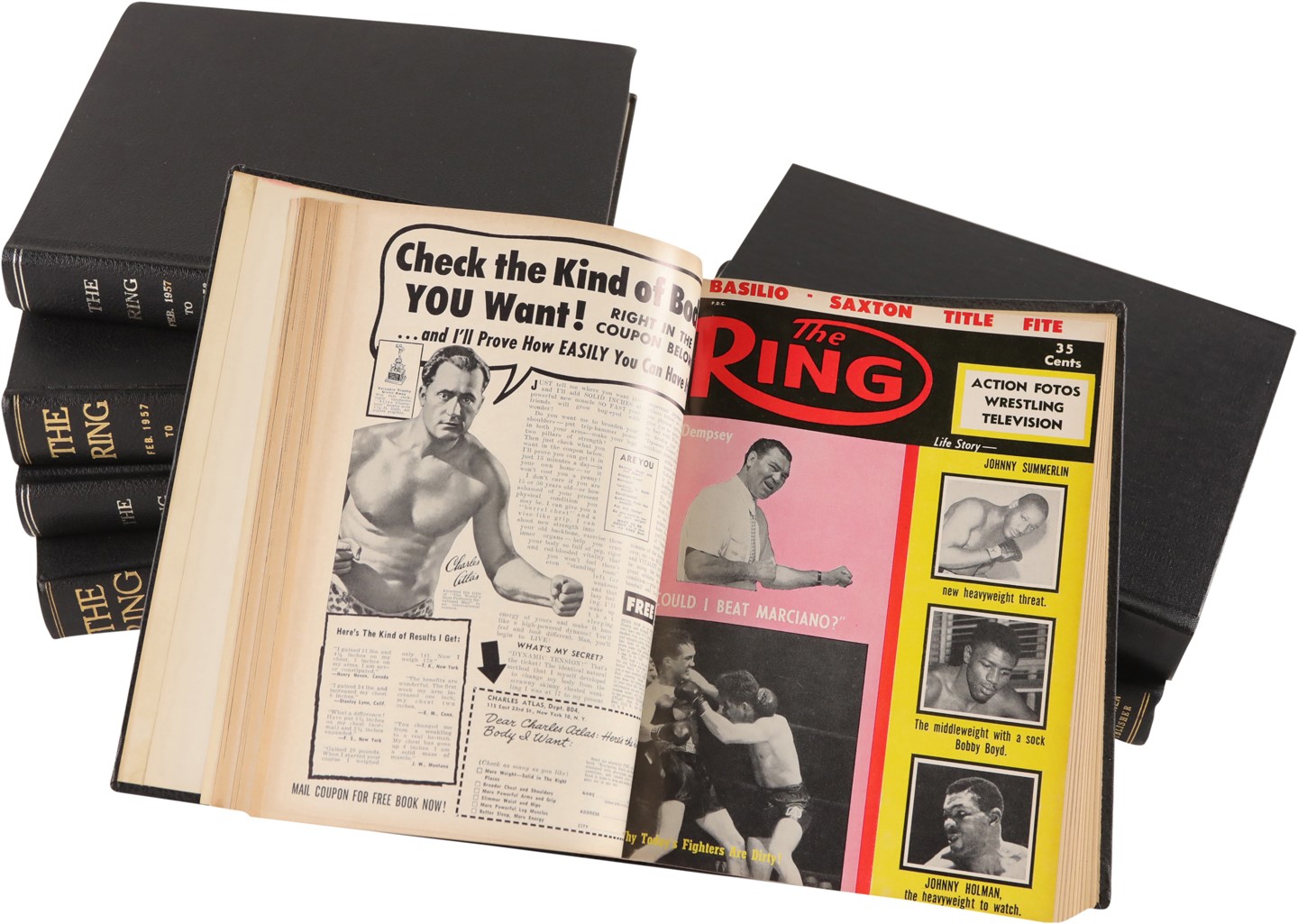 Muhammad Ali & Boxing - Collection of The Ring Boxing Magazine Bounds Volumes from the 1950s Including (2) Autographs Part 2 (7)