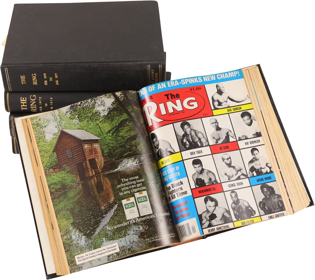 - Collection of The Ring Boxing Magazine Bound Volumes from the 1970s (5)