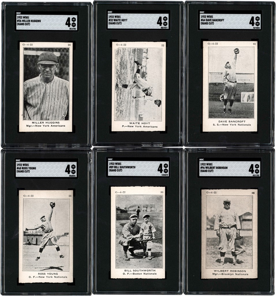 - 1922 W501 Strip Card Hall of Famer Collection All SGC (6)