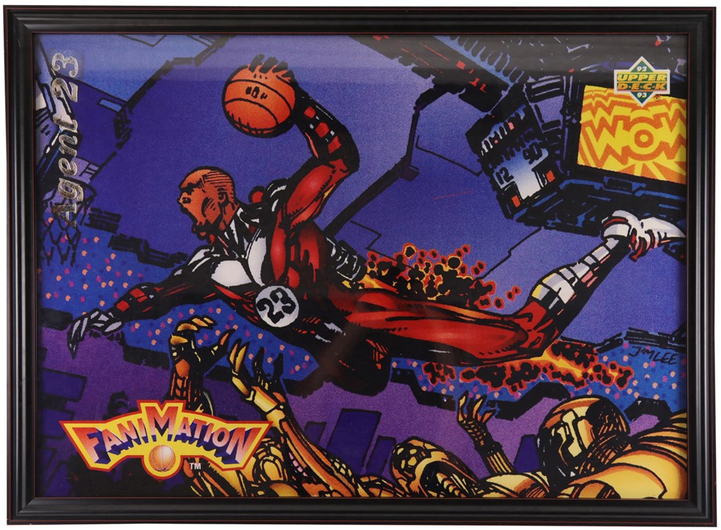 - 1992 Michael Jordan "Fanimation" Oversize Poster from "Last Dance" Security Guard John Michael Wozniak