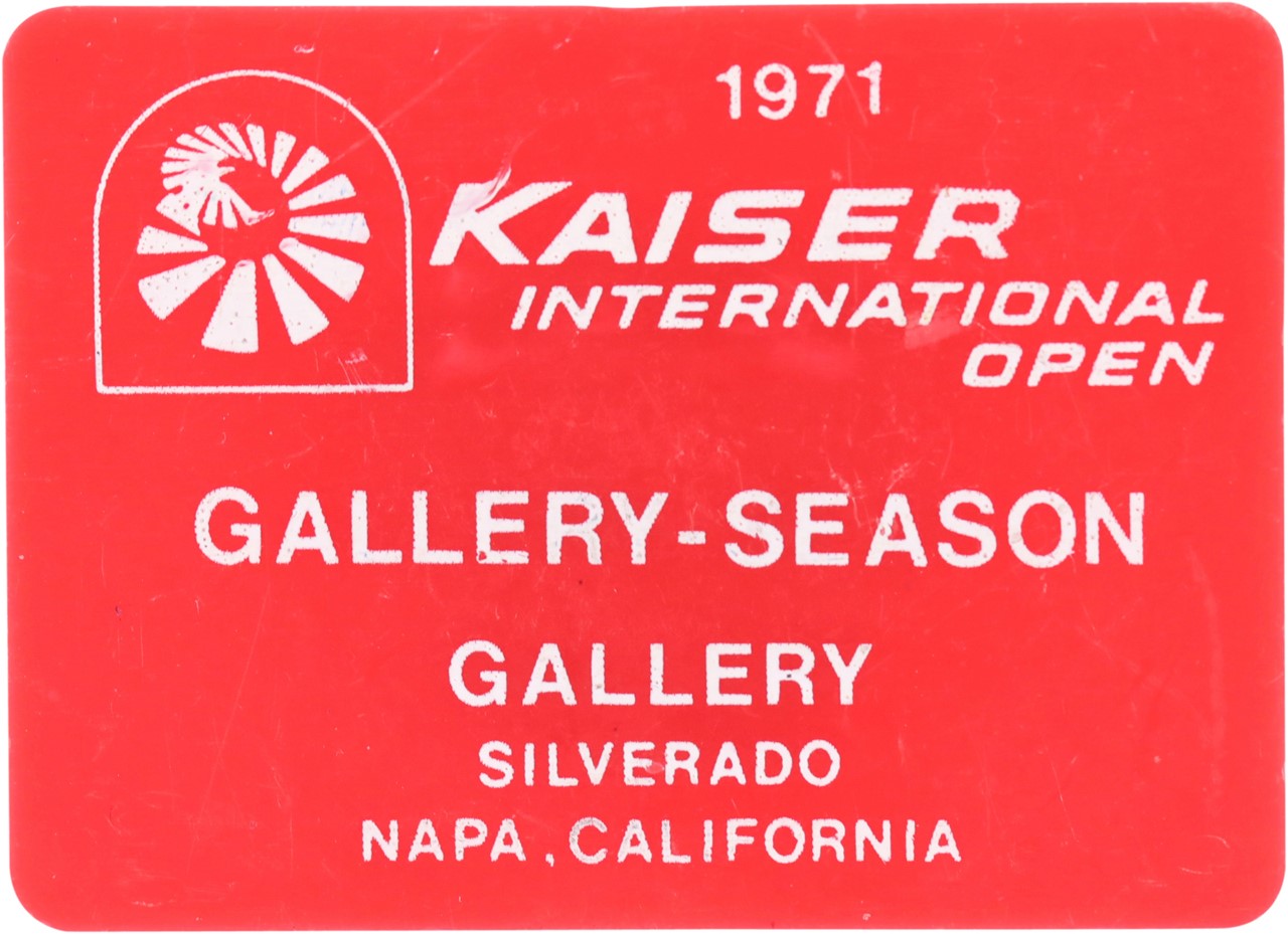 - 1971 Tom Watson PGA Debut Badge from Kaiser International Open