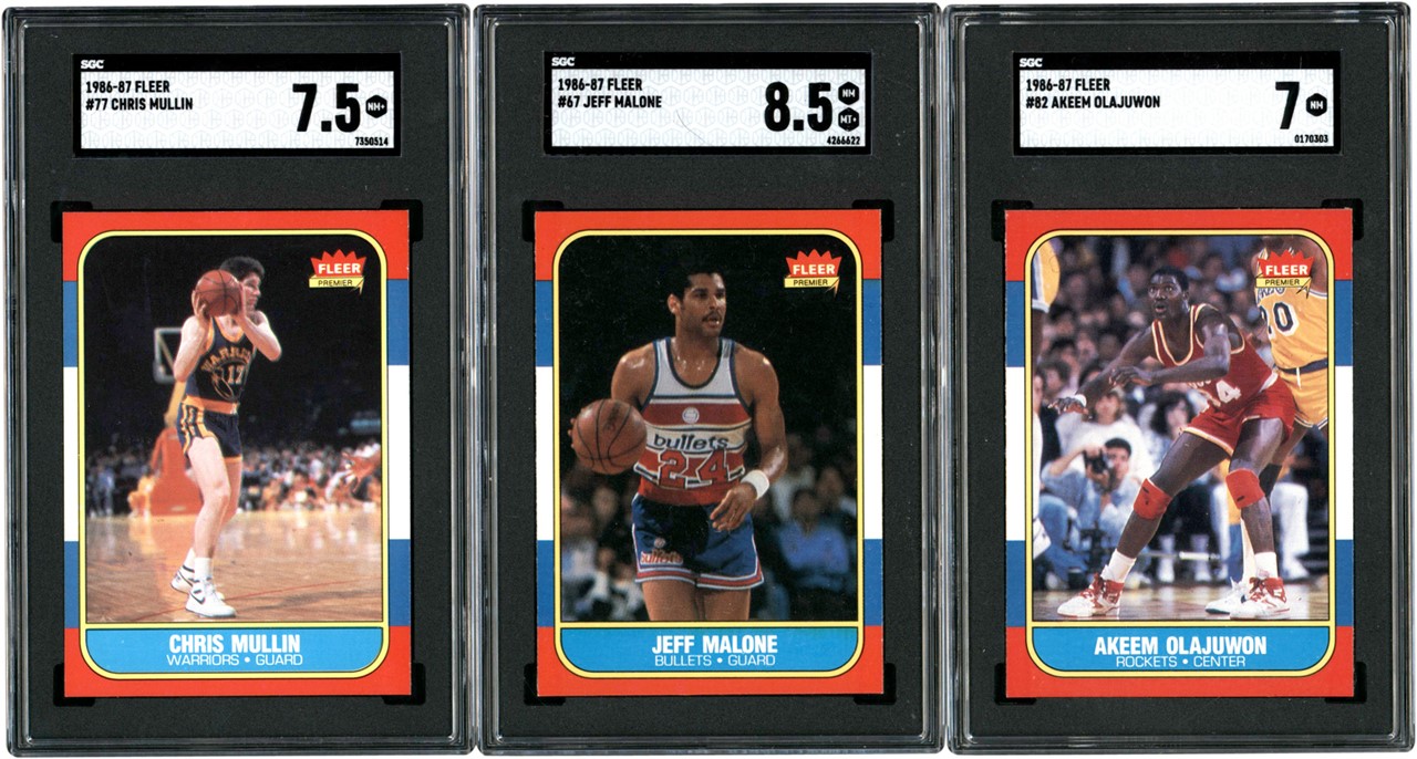 Modern Sports Cards - High Grade 1986 Fleer Basketball Near-Complete Set (131/132) w/6 SGC Graded