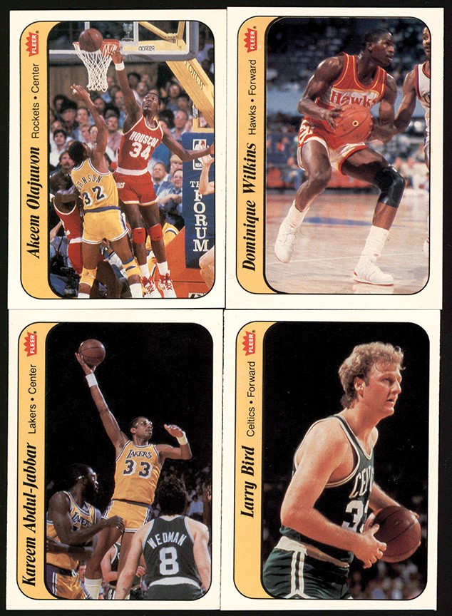 1986 Fleer Basketball Sticker Collection (30)