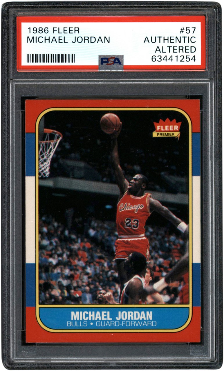 - 1986-1987 Fleer Basketball #57 Michael Jordan Rookie Card (PSA Altered)