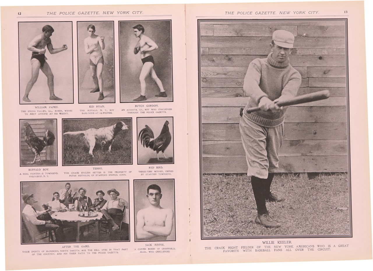 - April 6, 1907, National Police Gazette with Wee Willie Keeler Baseball Supplement