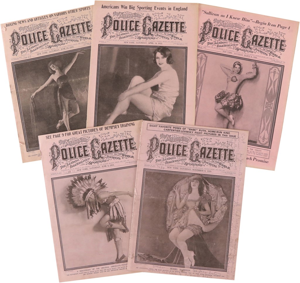 Tickets, Publications & Pins - National Police Gazettes with Babe Ruth Featured Photograph (5)