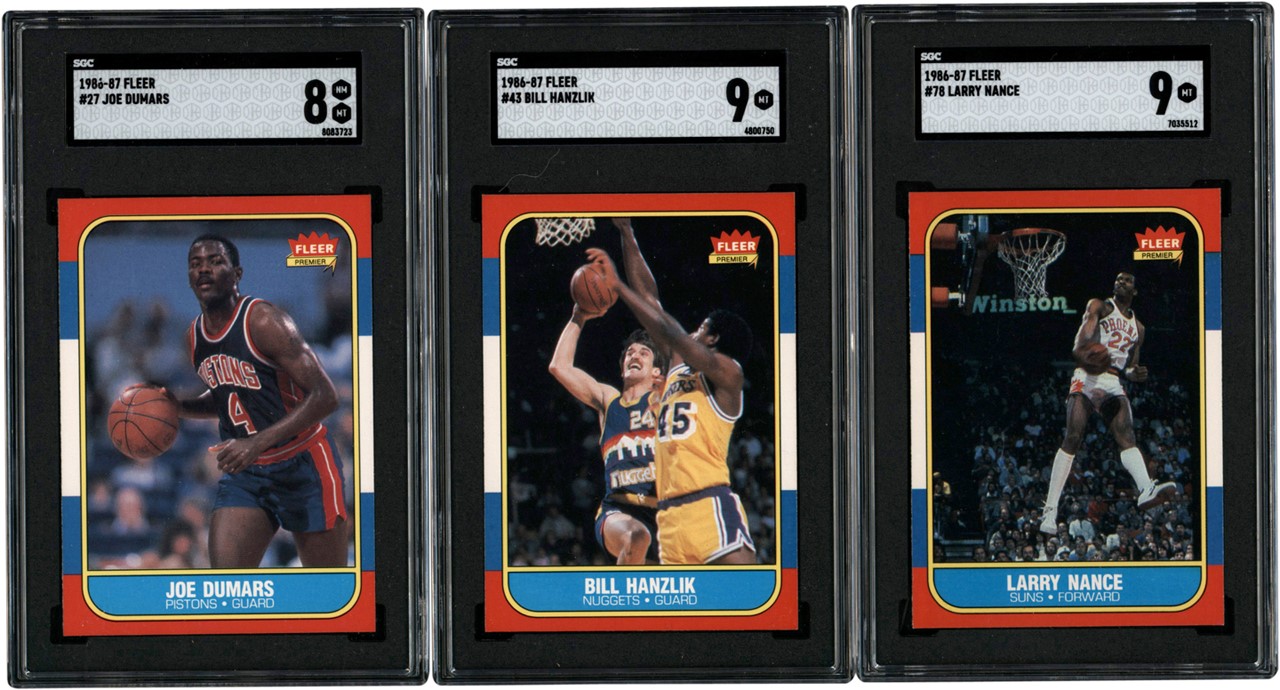 Modern Sports Cards - 1986 Fleer Basketball Near-Complete Set (131/132) w/Four SGC Graded