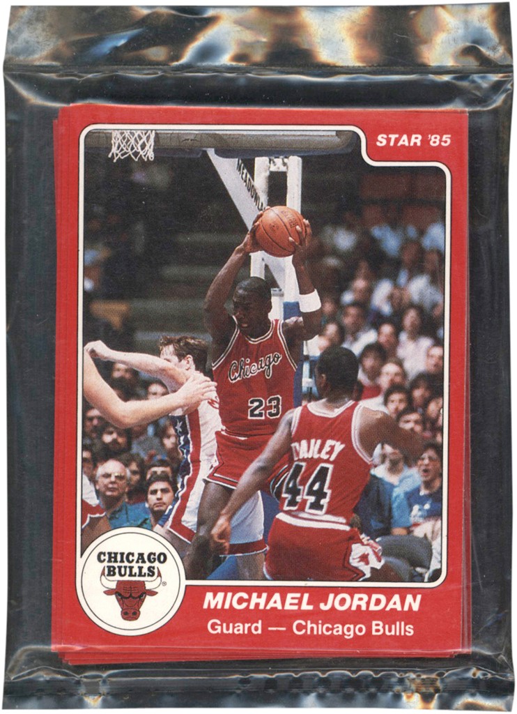 - 1984-85 Star Basketball Chicago Bulls Sealed Bag w/Michael Jordan Rookie Card