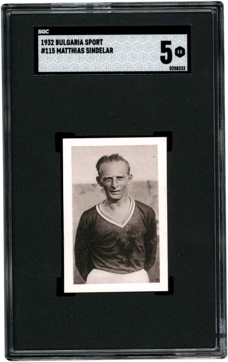 - 1932 Bulgaria #115 Matthias Sindelar Rookie Card SGC EX 5