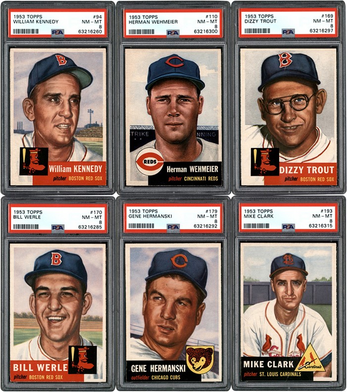 - 1953 Topps Baseball PSA NM-MT 8 Card Collection (12)