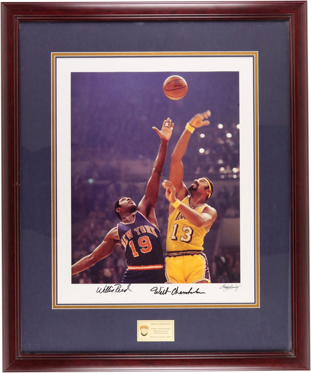 - Wilt Chamberlain & Willis Reed Signed 1970 NBA Finals "The Final Showdown" Large-Format Photo by George Kalinsky