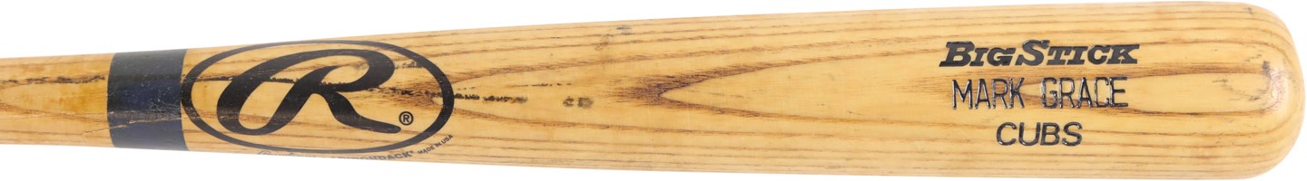 - 2000 Mark Grace Chicago Cubs Game Used Bat (PSA GU 9)