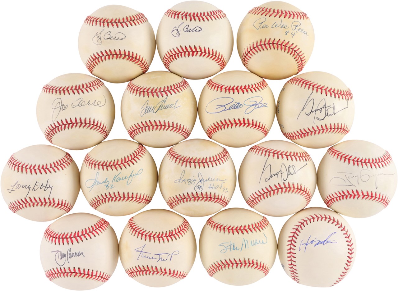- Hall of Famers and Stars Single-Signed Baseball Archive w/Big Names (86)