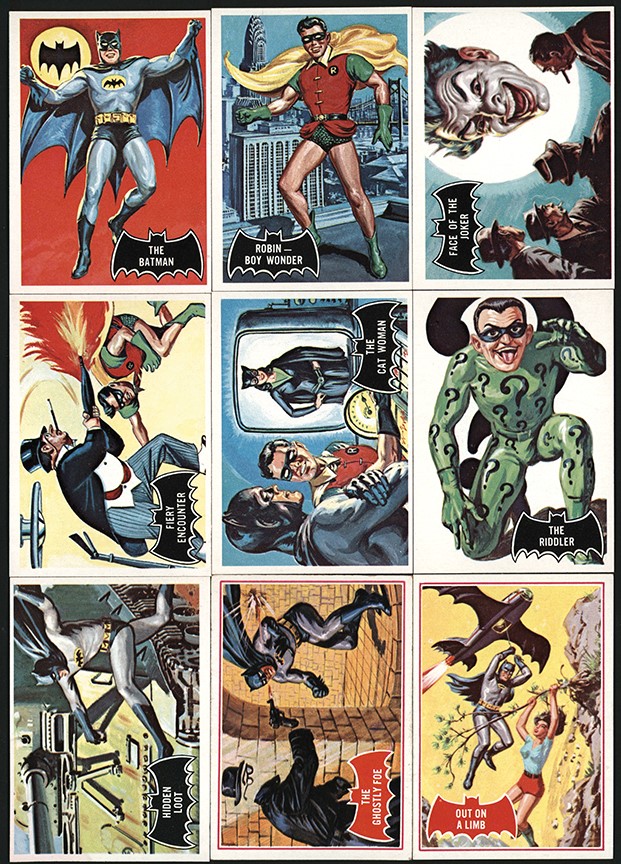 - 1966 Topps Batman Complete Black & Red Bat Sets (99)