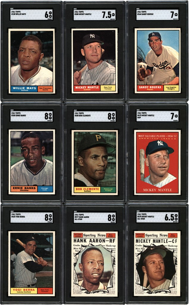 - 1961 Topps High Grade Complete Set (587) w//SGC 7.5 Mickey Mantle