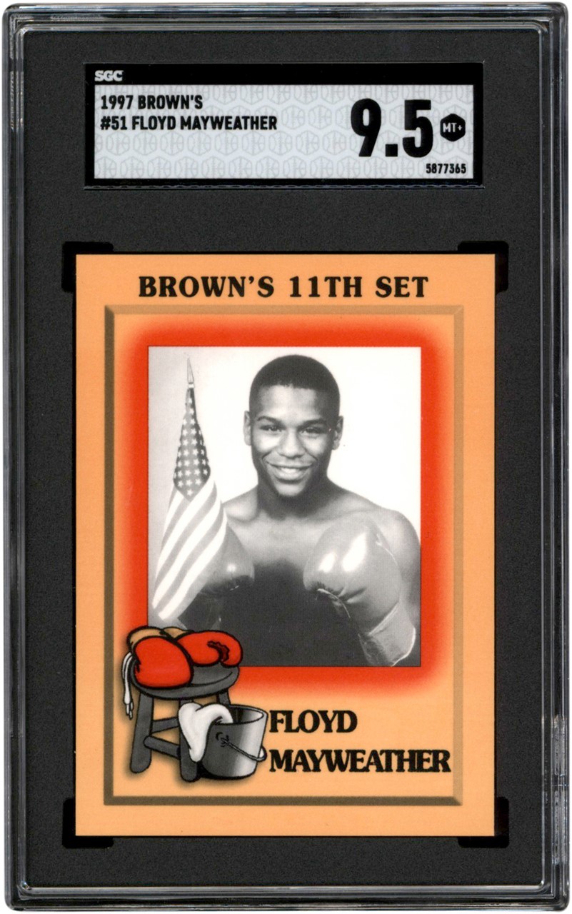 - 1997 Browns #51 Floyd Mayweather Rookie SGC MINT+ 9.5