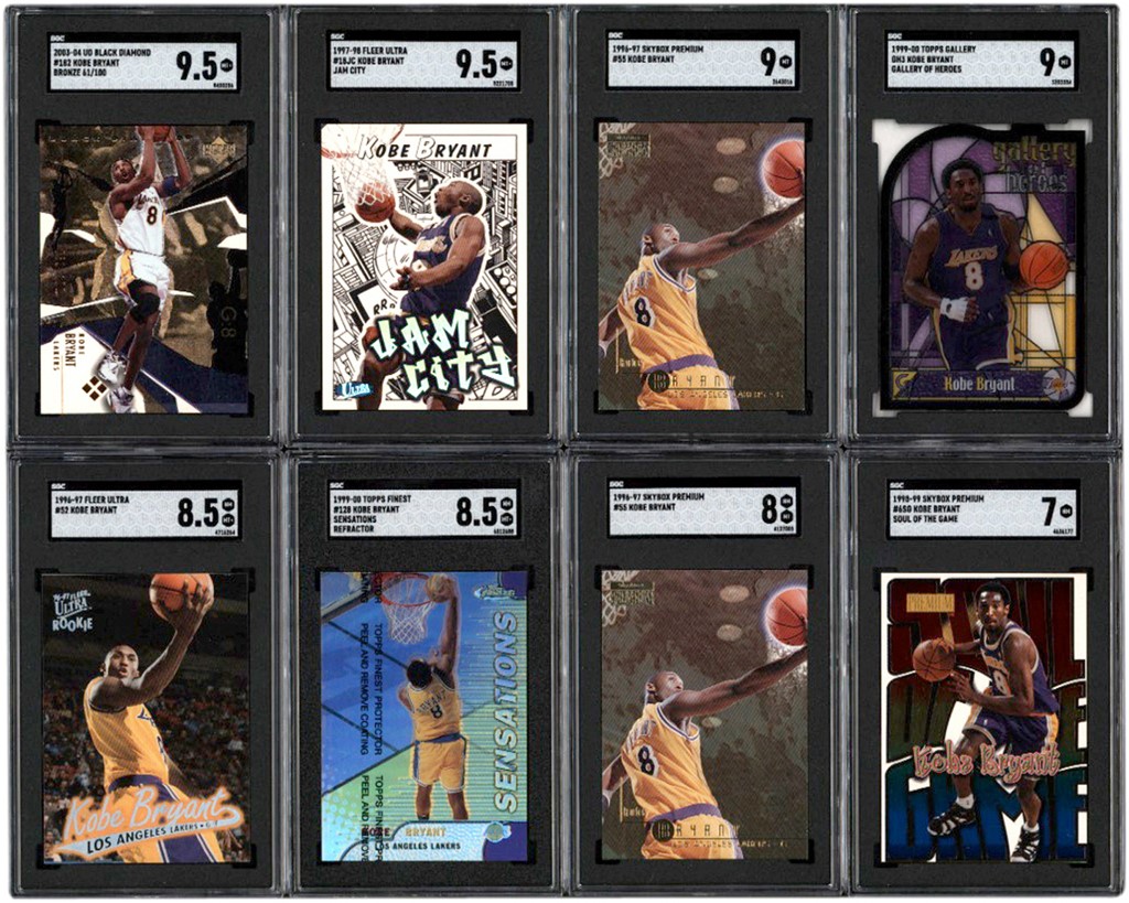 - 1996-2003 Kobe Bryant Insert & Rookie Card Collection (11) All SGC