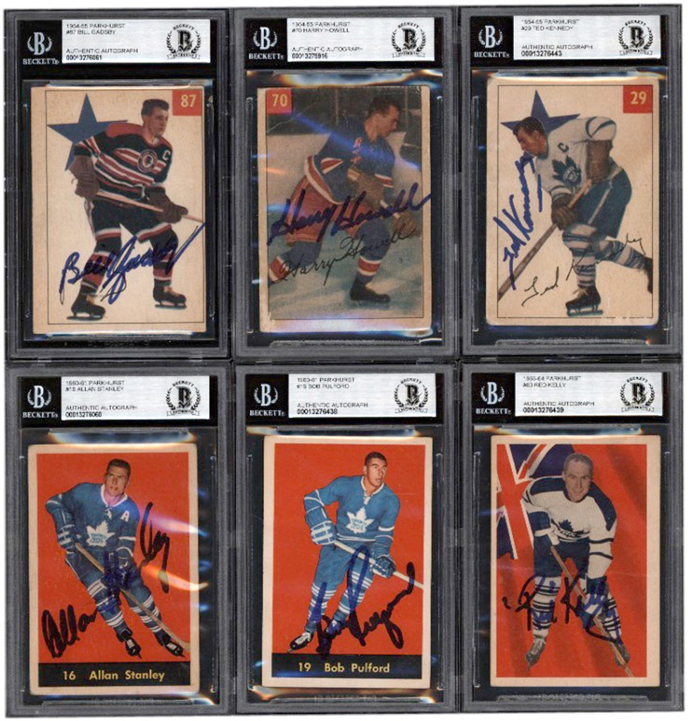 Hockey Cards - 1954-1963 Parkhurst Hockey Signed Card Collection - All Beckett Auth. (12)