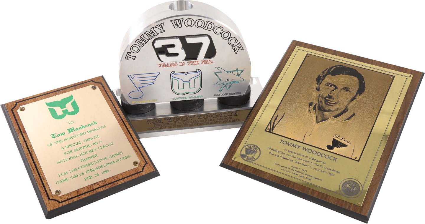 - Tommy Woodcock NHL Hockey Award Collection (4)