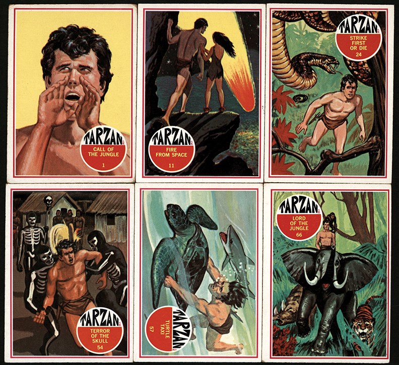 - Complete set of 1966 Philadelphia Tarzan Non-Sport Trading Cards (66)