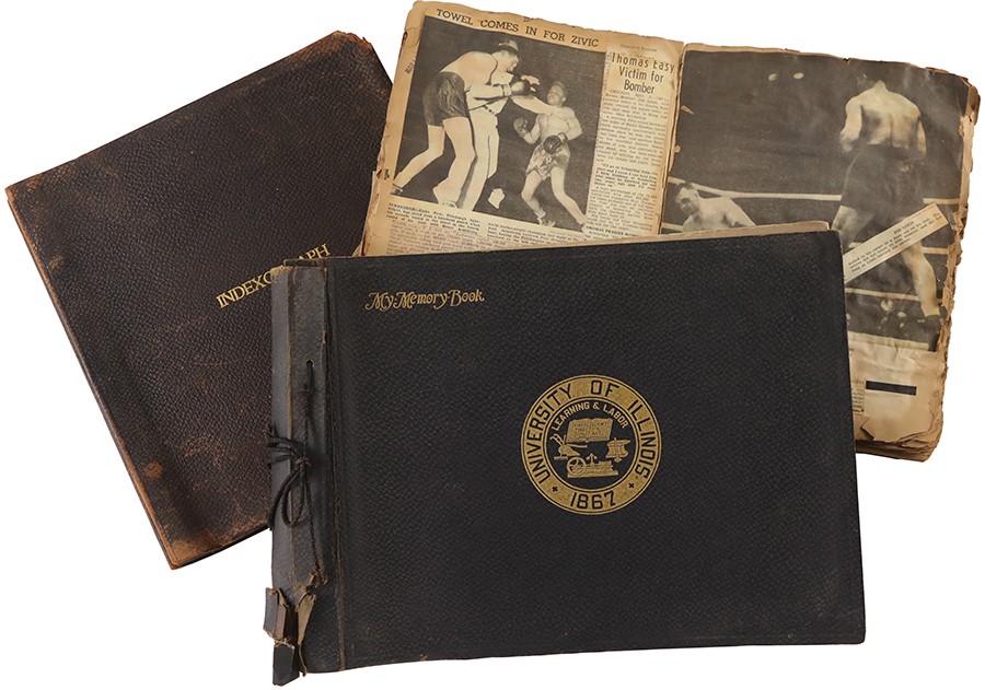 - Collection of Vintage Scrapbooks Including Boxing (3)