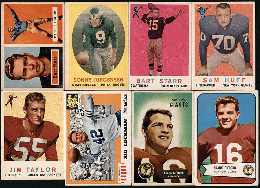 - 1954-1963 Topps, Bowman, Fleer, & Nu-Card Football Collection w/Bart Starr Rookie (750+)