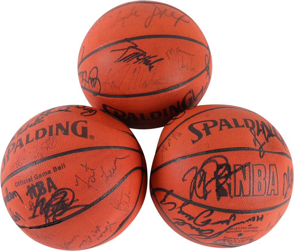 - Three 1988 NBA All Star Game Team-Signed Basketballs ALL w/Michael Jordan