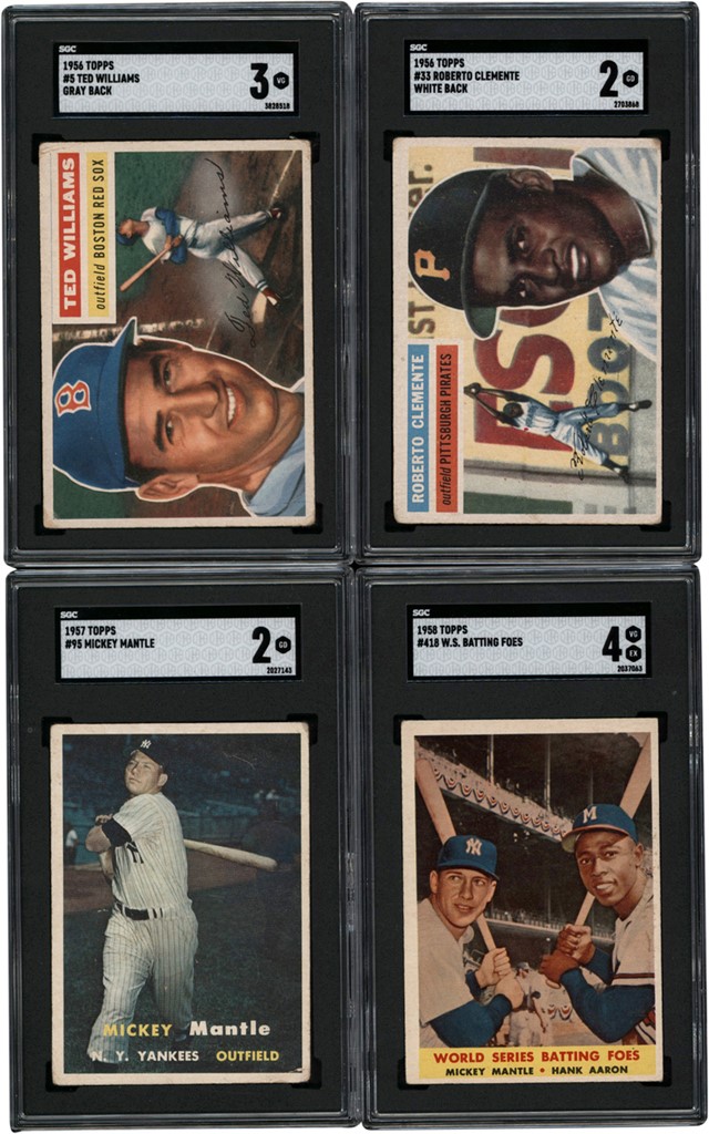 - 1950-1958 Topps & Bowman Baseball Card Collection (270) w/SGC