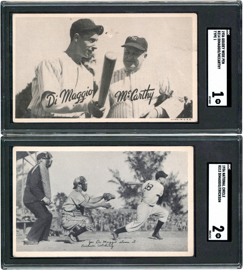 - 1936 R314 Goudey Wide Pen & R313 National Chicle Fine Pen Collection (131) w/(2) DiMaggio Rookie Cards SGC