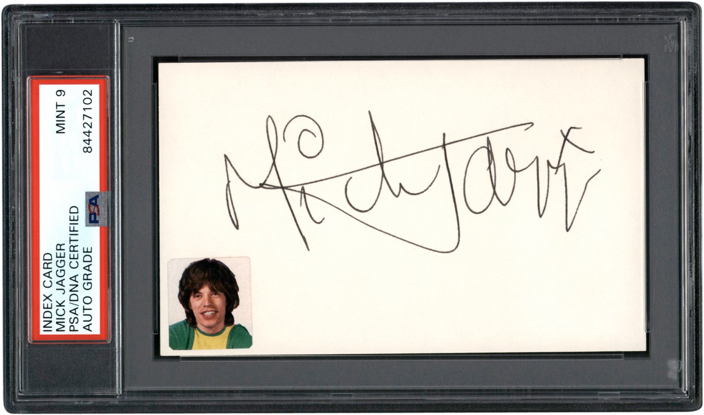 - Stunning Mick Jagger Signature (PSA MINT 9)