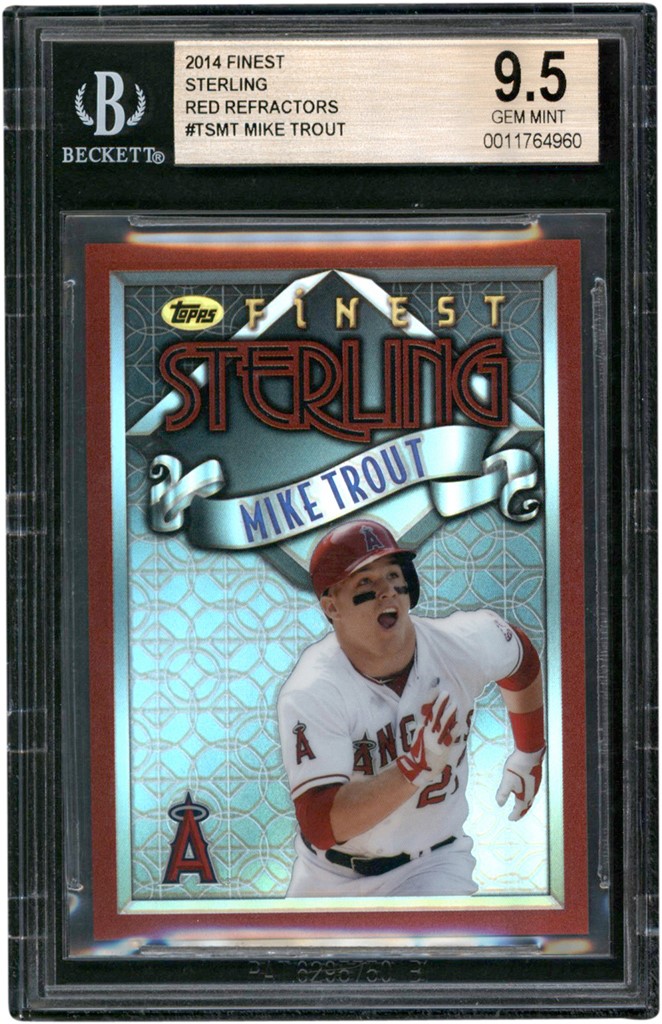 Modern Sports Cards - 2014 Finest Sterling Red Refractors #TSMT Mike Trout 4/10 BGS GEM MINT 9.5 (Pop 3-None Higher!)